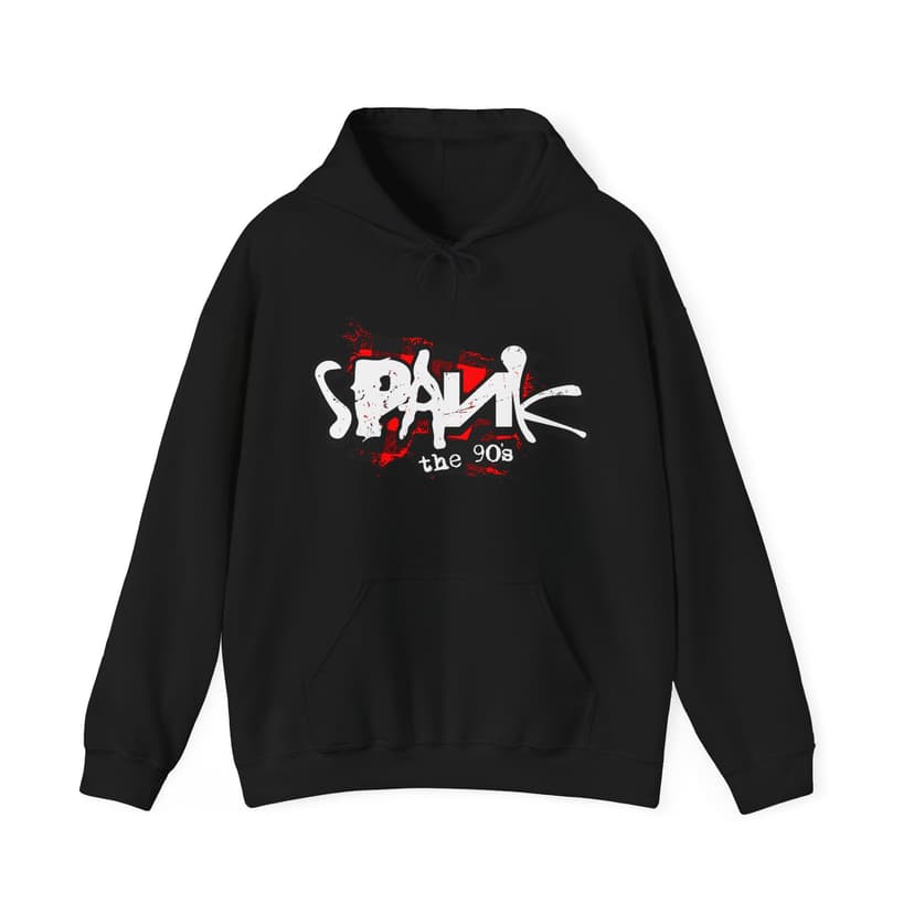 Spank The 90s I Got Spanked Logo Unisex Heavy Blend™ Hooded Sweatshirt (Front Print Only)
