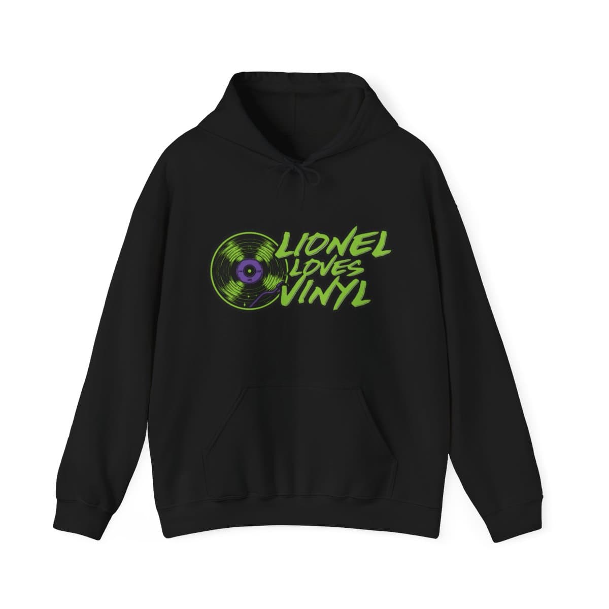 Lionel Loves Vinyl Classic Logo Hoodie Unisex Heavy Blend™ Hooded Sweatshirt (Front Print Only)