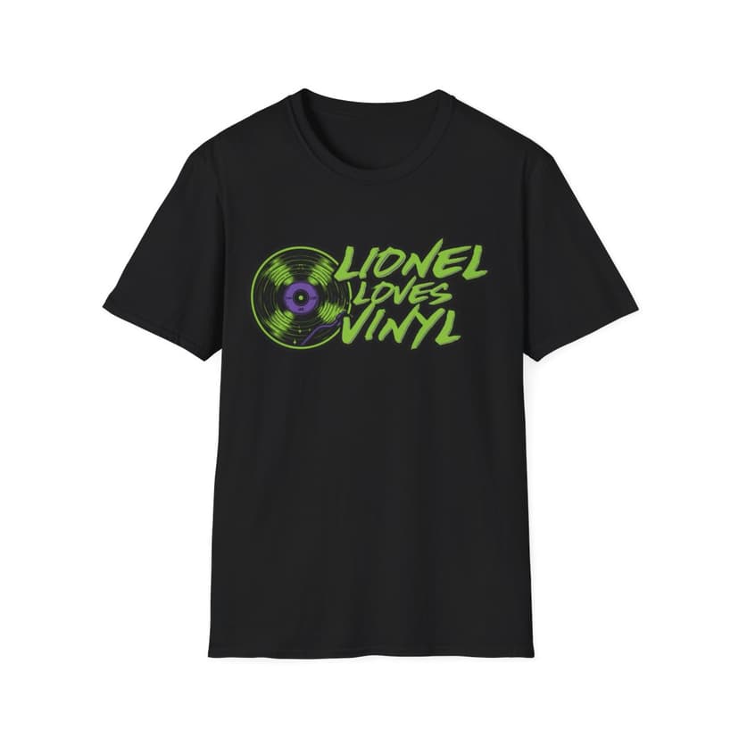 Lionel Loves Vinyl Classic Logo Tee Unisex Softstyle T-Shirt (Front Print Only)