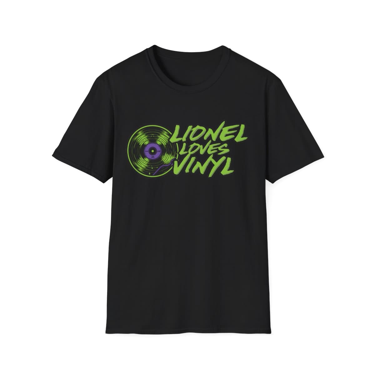 Lionel Loves Vinyl Classic Logo Tee Unisex Softstyle T-Shirt (Front Print Only)